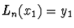 $L_n(x_1) = y_1$