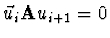 $\vec{u}_i {\bf A} u_{i+1} = 0$