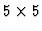 $ 5 \times 5 $